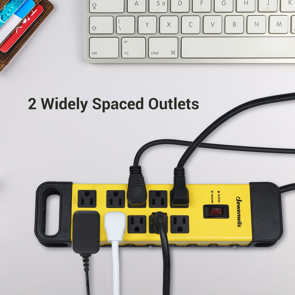 DEWENWILS 10-Outlet Heavy-Duty Metal Surge Protector photo 3