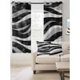 thumbnail image 2 of Fsddascl Black Waves Blackout Curtains for Bedroom/Living Room, Thermal Insulated Kitchen Curtains, Ombre Sea Ripples Shabby Beach Grommet Darkening Window Treatment Drapes 42"x63"x2, 2 of 8