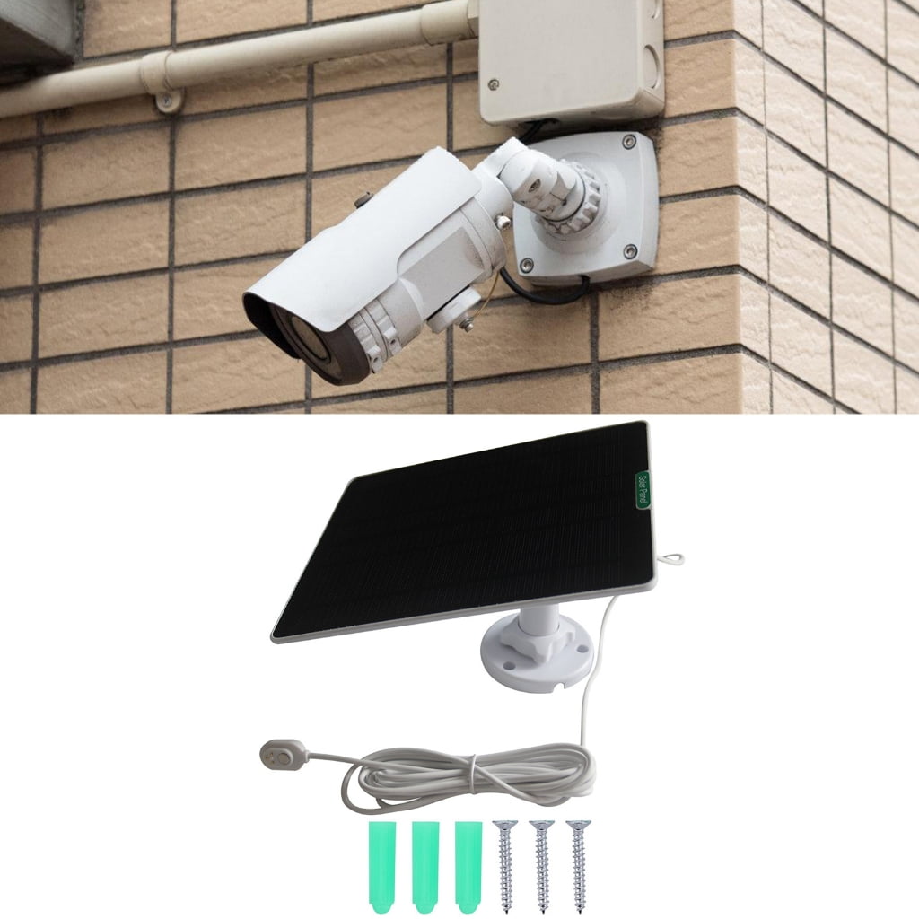 Jesscasday 5W ETFE Solar Panel Charger with Microed USB & Type C Continious Charging Your Rechargeable Security Cameras
