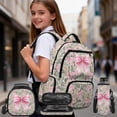 thumbnail image 2 of Yspwyqan Pink Bow Camo Kids Backpack Set Ages 8-15, Backpack and Lunch Box with Water Bottle Bag, 17 Inch Lightweight Casual Daypack with Front Pocket for School Travel Hiking, 2 of 7
