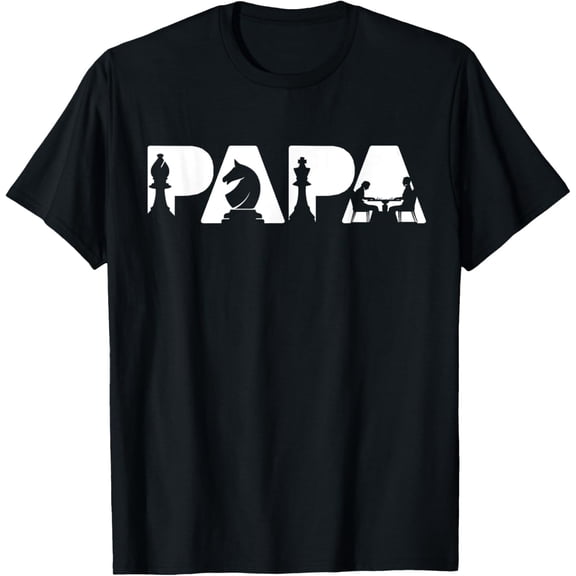 Chess Father T-Shirt Funny Dad Chess Father Gift T-ShirtMen and women, White Black T-shirt, size: Extra large S-280XL