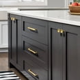 thumbnail image 5 of Goo-Ki 3.8''(96 MM) Hole Centers Light Brushed Brass Cabinet Pulls, Cabinet Handles Drawer Pulls for Dresser and Cupboard, 6 Pack, 5 of 9