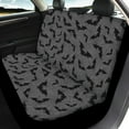 thumbnail image 3 of Renewold Bat Spider Web Gray Car Seat Covers Full Set 4 PCS, Front and Rear Split Bench Protective Cover Halloween Auto Interior Decor Universal Fit for Truck Van SUV, 3 of 7