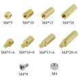 thumbnail image 2 of Xingyheng 140 Piezas M4 Latón Macho-Hembra/Hembra-Hembra Hexagonal Latón Espaciador Kit Surtido De Tuercas De Tornillo Y Juego De Tuercas De Tornillo De Acero Inoxidable (Latón M4), 2 of 4