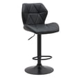 thumbnail image 1 of Banco Alto Ajustable Negro para Barra, con Respaldo y Base Metálica EKE Life, 1 of 4