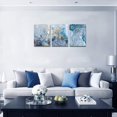 thumbnail image 3 of Blue Abstract Canvas Wall Art For Living Room Bedroom Wall Decor Office Pictures Watercolor Wall Paintings Bathroom Home Decoration Posters Prints Artwork 12'' X 16'' 3 Piece Set, 3 of 4