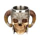 thumbnail image 1 of Taza de cerveza con forma de calavera de doble asa de 550 ml, taza de cuerno para beber de agua de c Abanopi Copa de cuerno, 1 of 7