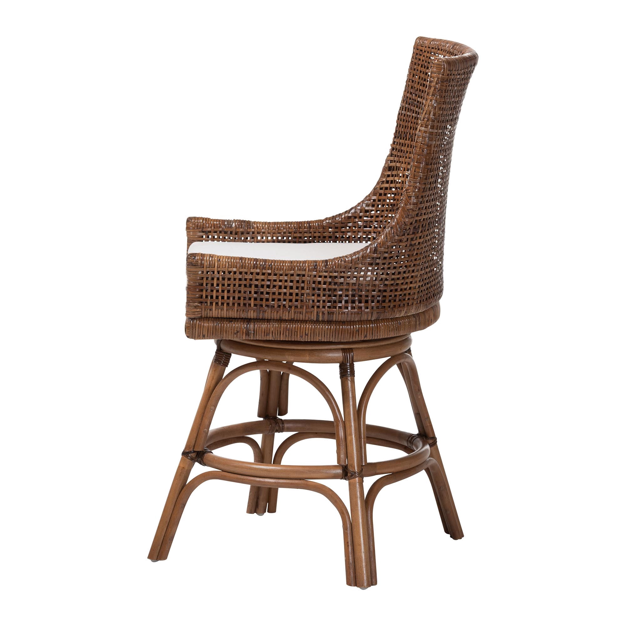 bali & pari Bella Boho Counter Stool, Counter Height, Coffee Bean
