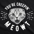 thumbnail image 2 of Mens Youre Creepin Meowt T Shirt Cute Cat Halloween Tee for Guys Graphic Tees, 2 of 9