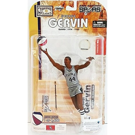 McFarlane Toys NBA Sports Picks Legends Series 4 Action Figure George Gervin (San Antonio Spurs) Limited Edition ABA Silver Jersey