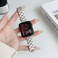 thumbnail image 2 of Metal band Compatible with Apple Watch Band 38mm 40mm 41mm for women, Slim and Thin Stainless Steel Replacement Adjustable Wristband for iWatch Series 9/8/7/6/5/4/3/2/1/SE, Starlight, 2 of 7
