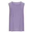 thumbnail image 5 of Fanxing Ladies Tank Tops Cotton Linen Purple Sleeveless Tunic Tops for Curvy Women S-5XL, 5 of 6