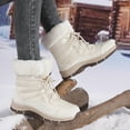 thumbnail image 3 of Mid Calf Snow Boots for Women 2025 Winter Fleece Lined Warm Non Slip Skiing Ski Hiking Trekking Hunting Ankle Booties, 3 of 7