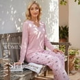 thumbnail image 2 of HEARTNICE Womens Pajama Sets, Pullover Soft Loungewear Long Sleeve Pjs Sets, 2 of 5