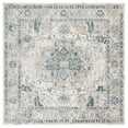 thumbnail image 6 of SAFAVIEH Dream Laraine Floral Polyester Area Rug, Ivory/Navy, 5' x 8', 6 of 10