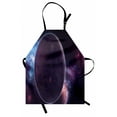 thumbnail image 1 of Outer Space Apron, Dark Side of Dwarf Planet of Pluto and Backdrop with Galaxy of Milky Way, Unisex Kitchen Bib with Adjustable Neck for Cooking Gardening, Adult Size, Multicolor, by Ambesonne, 1 of 4