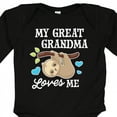 thumbnail image 4 of Inktastic My Great Grandma Loves Me with Sloth and Hearts Boys or Girls Long Sleeve Baby Bodysuit, 4 of 5