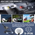 thumbnail image 4 of Golf Cart Turn Signal Kit with Horn and Brake Switch, Street Legal 9-Pin Plug Upgrade Blinker Switch Kit for 12V EZGO, Club Car DS, Yamaha, 4 of 11