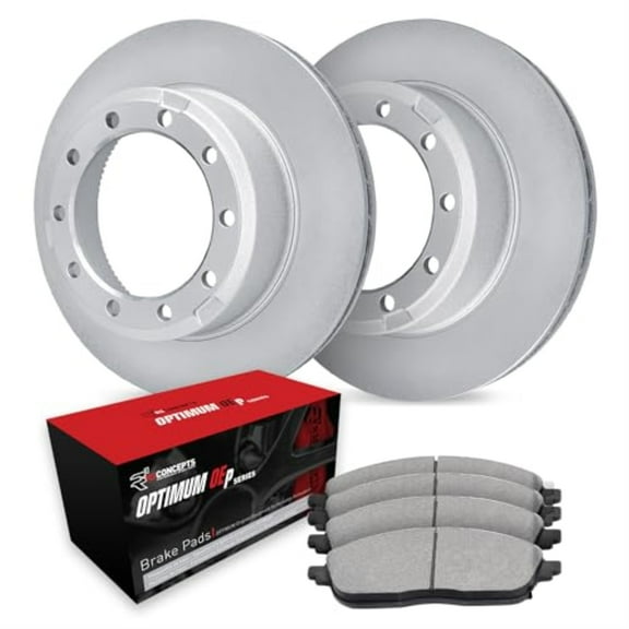 R1 Concepts Carbon Coated Disc Brake Rotor Set with Optimum Oe Pads WDUN1-54257