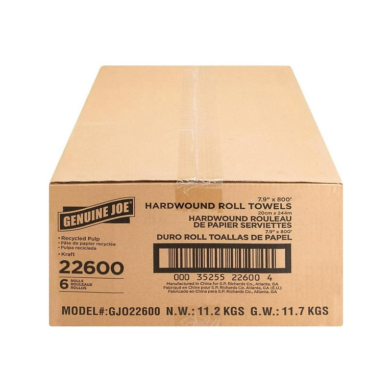 Genuine Joe Embossed Hardwound Roll Towels - 7.90 Genuine Joe Embossed Hardwound Roll Towels - 7.90