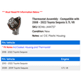 thumbnail image 2 of Thermostat Assembly - Compatible with 2008 - 2022 Toyota Sequoia 5.7L V8 2009 2010 2011 2012 2013 2014 2015 2016 2017 2018 2019 2020 2021, 2 of 2