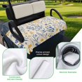 thumbnail image 5 of Golf Cart Seat Covers for 2 Seater, Garden Flora Illustrations Soft Microfiber Cart Seat Towel Blanket, Blue Yellow Flowers Absorbent Breathable Non Slip Bench Seats Protector for Golf Course 51"x31", 5 of 9