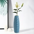 thumbnail image 5 of Plastic Decorative Vase, Imitation Glazed Blue Flower Pot, Modern Living Room Centerpiece, Dried Floral Arrangement Display, TV Cabinet Tabletop Decor (23cm Height), 5 of 6