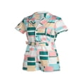 thumbnail image 2 of Combinaison à Manches Courtes Col Color Block pour Femme avec Ceinture de Taille Nouveau Style, 2 of 9