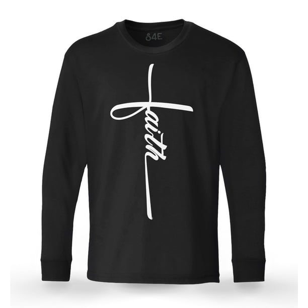 S4E - S4E Men's Faith Cross Religious Long Sleeve Shirt - Walmart.com ...