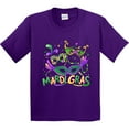 thumbnail image 3 of Inktastic Mardi Gras Masks and Beads Youth T-Shirt, 3 of 5