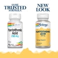 thumbnail image 2 of Suplemento SOLARAY de ácido pantoténico 250 mg de vitamina B5 100 comprimidos, 2 of 6