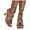Brown, variant on Strappy Sandals for Women Kitten Heels Caged Buckle Strap Square Toe Stiletto Heels