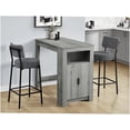 thumbnail image 5 of Set of 2 Grey Fabric Bar Stools with Black Metal Legs for Counter Height, 5 of 5