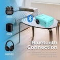 thumbnail image 4 of RCA Bluetooth 480p LCD Compact Projector with Built-in DVD Player, 100 Inch Foldup Screen and Remote Included, Aqua, 4 of 7