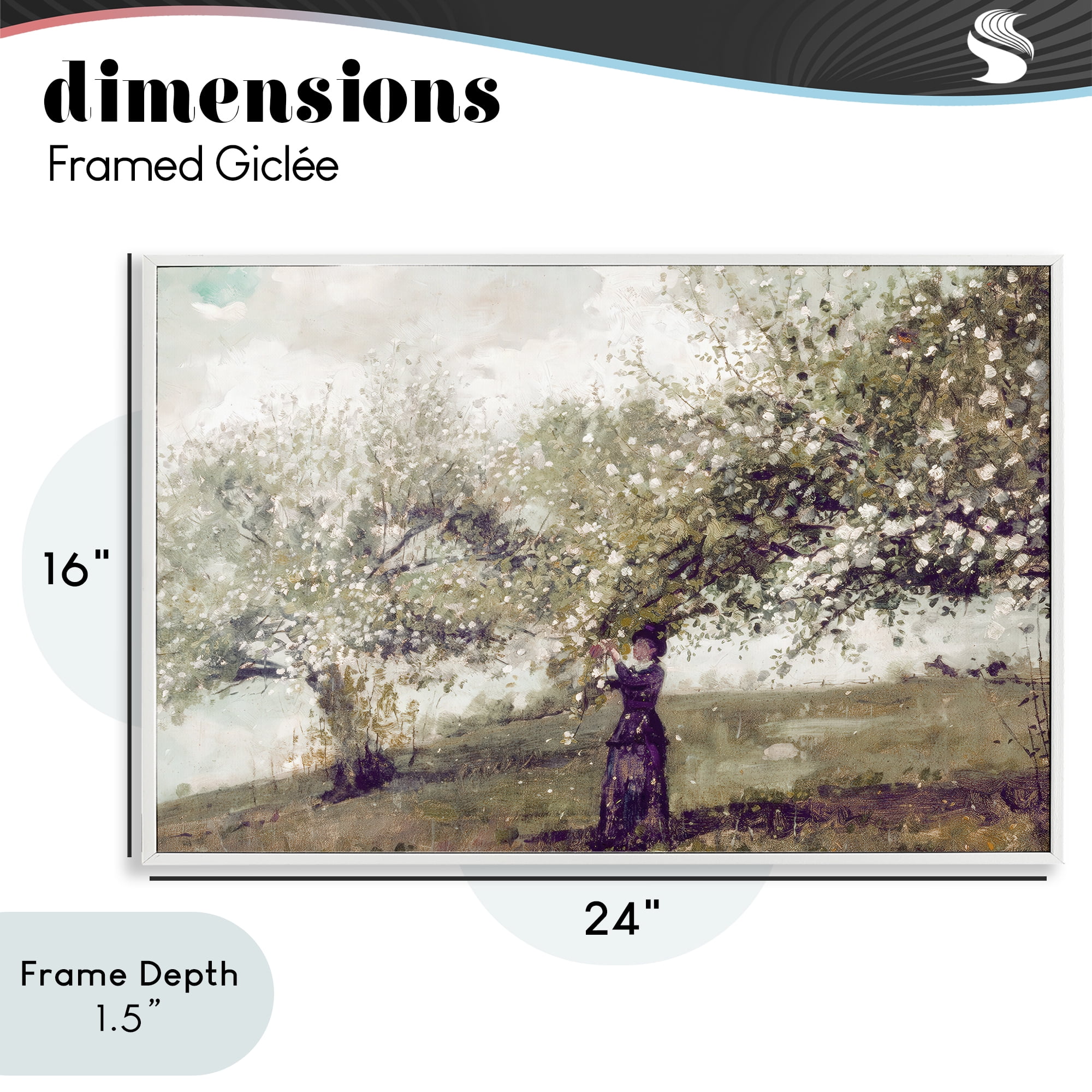 Stupell Industries Vintage Gathering Spring Blossoms White Framed Giclee Art, design by Leah Straatsma