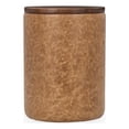 thumbnail image 1 of Pemberly Row Mango Wood Top Leather Wrap Accent End Table in Tan, 1 of 7