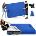 thumbnail image 2 of Full Size Mattress Moving Bag with Zipper & Strong Handles, Heavy Duty Mattress Storage Cover for Moving, Waterproof Protector, Blue, 2 of 9