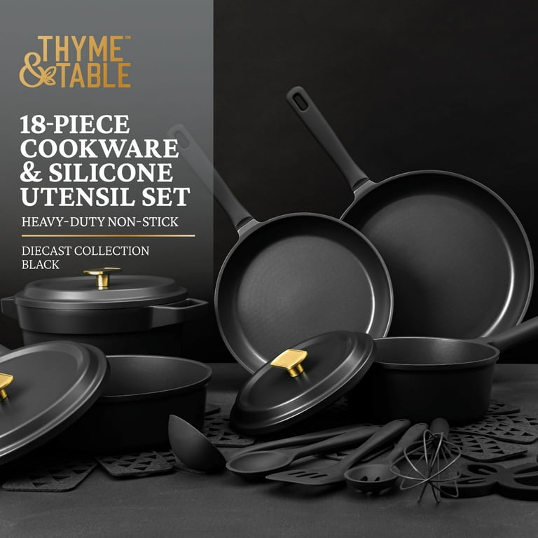 Free Shipping! Thyme & Table 18-Piece Cookware and Silicone