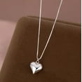925 Sterling Silver Chunky Love Heart Choker Necklace for Women Teens ...