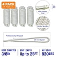 thumbnail image 6 of Better Boat Dock Lines Boat Ropes for Docking 3/8" Line 15 feet Braided Nylon Rope White 4 Pk, 6 of 7