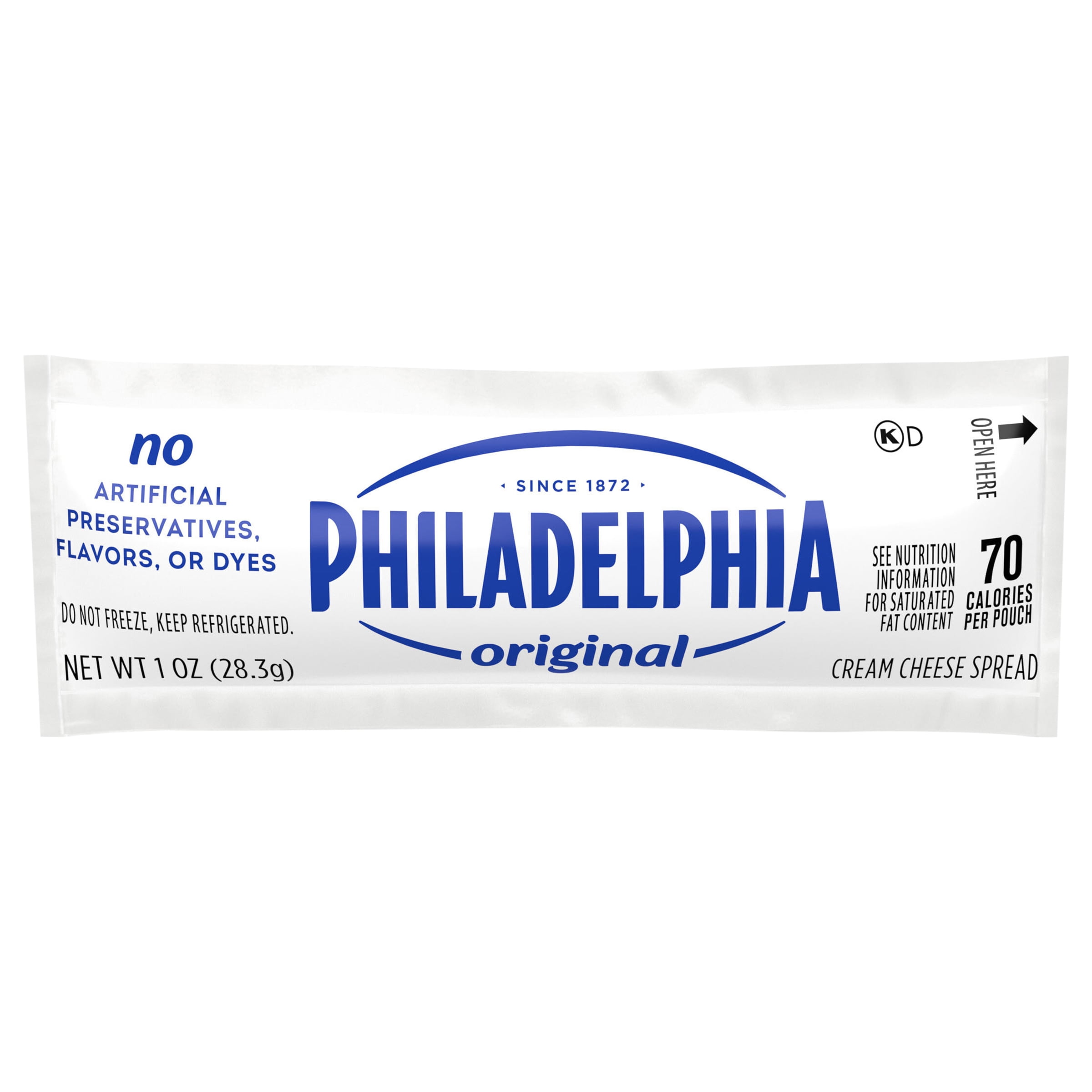 Philadelphia Original Cream Cheese Spread, 1 Ounce -- 100 per Case.