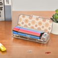 thumbnail image 7 of Plastic Pencil Box Large Capacity Pencil Boxes Clear Boxes with Snap-Tight Lid Stylish Office Supplies Storage Organizer Box Repeating Sun Pattern, 7 of 7