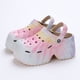 thumbnail image 3 of Zapatos de mujer con agujeros y estampado de leopardo de 9 cm con suela gruesa de mayor grosor, nuevos zapatos de verano para jardín, sandalias, zapatillas de verano, 3 of 6