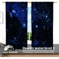 thumbnail image 3 of 42 x 84 Inch Galaxy Blackout Window Curtains Childs Kids Bedroom Window Drapes Outer Space Cosmic Window Treatments Living Room Universe Nebula Sky Star Linen Curtains Rod Pocket 2 Panels, 3 of 6