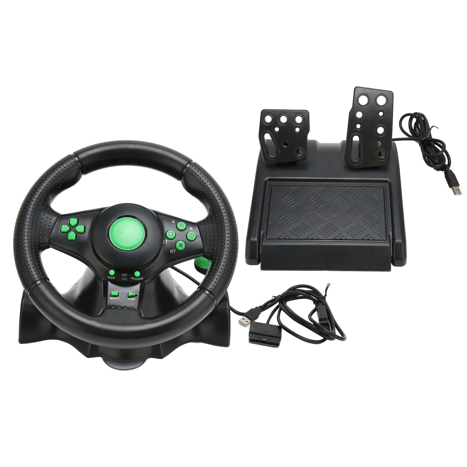 Race Steering Wheel, Plug And Play 180 Degree Rotation PC For PS2 -