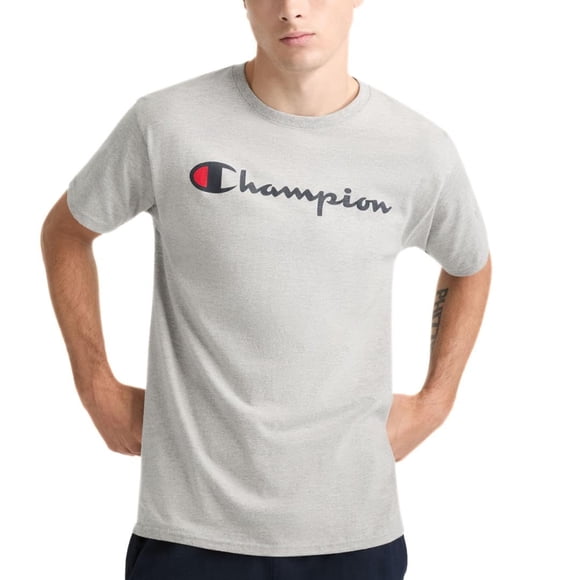 Remera Champion Clásica Jersey Oxford Gris Talle XL