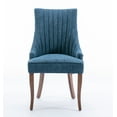 thumbnail image 2 of Set of 4 Cover Removable Interchangeable Upholstered Dining Chairs Linen Parsons Diner Chair Upholstered Fabric Dining Room Chairs with Solid Wood and Padded Seat Dining Chairs (Blue), 2 of 9