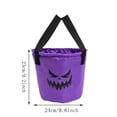 thumbnail image 3 of Halloween Candy Bucket Light Up Pumpkin LED Glowing Basket with Handle for Kids Trick or Treat Party Decor by OVFUIZ, 3 of 7