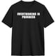 thumbnail image 2 of Camisetas de algodón para hombre con texto "Overthinking in Progress", camisetas informales básicas de cuello redondo, camisetas de manga corta a la moda., 2 of 6