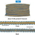 thumbnail image 2 of 15Yards Metallic Braid Lace Trim Blue & Gold Sewing Lace Decorated Gimp Trim, 2 of 9